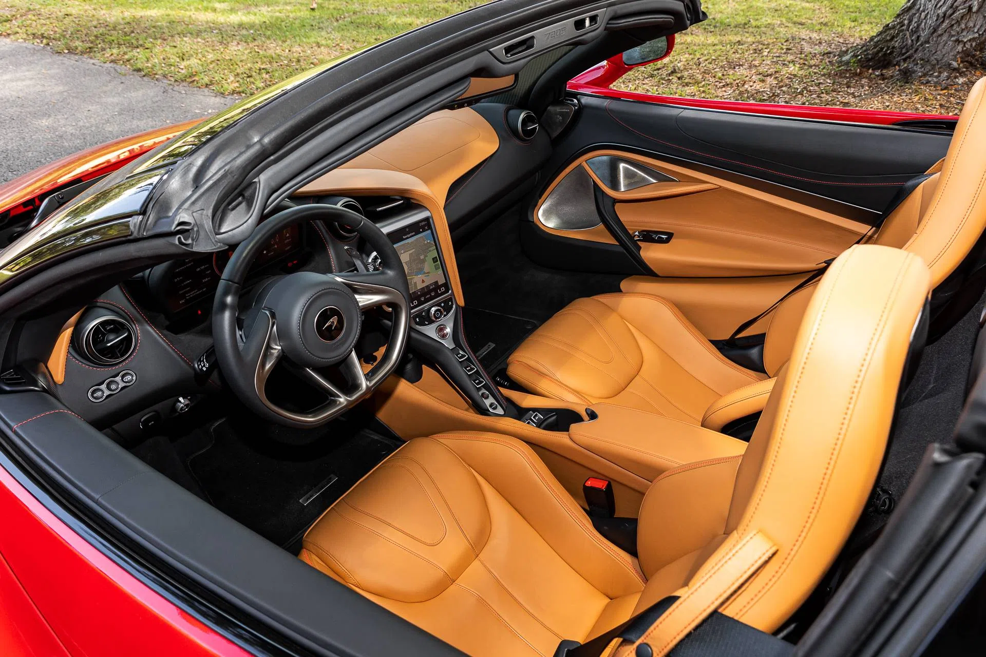 2022 McLaren 720S Spider Luxury interior, Vintage Tan