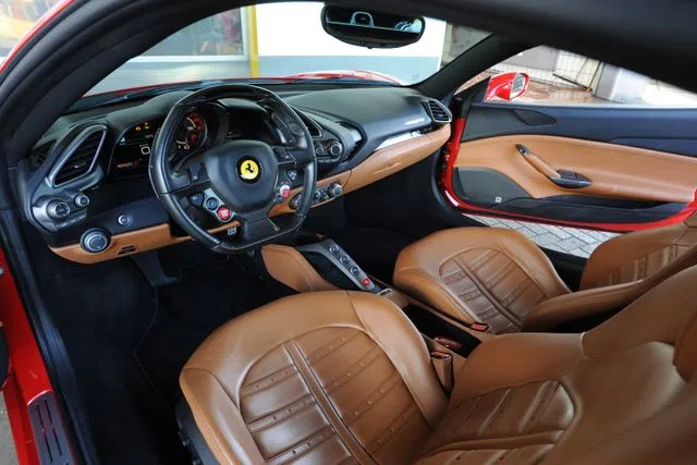 2016 Ferrari 488 GTB interior, Full leather