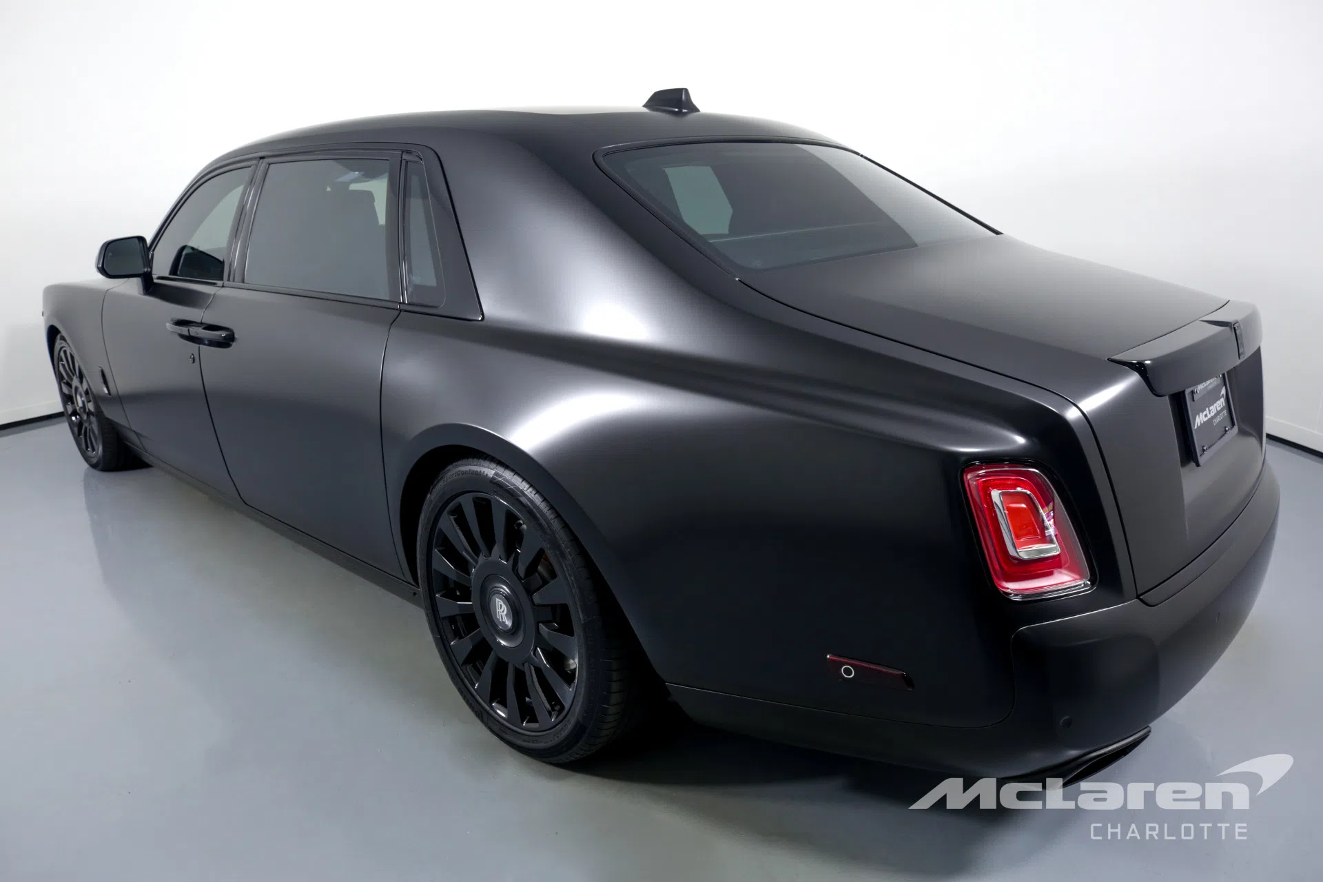 2018 Rolls-Royce Phantom EWB, rear three-quarter view