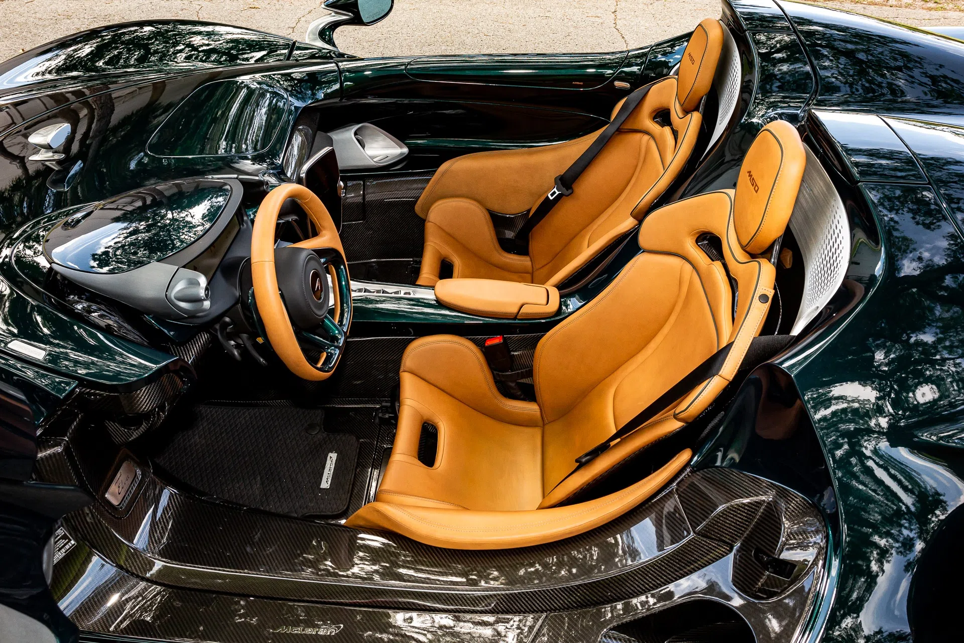 2021 McLaren Elva interior, seats, MSO Cortado Tan