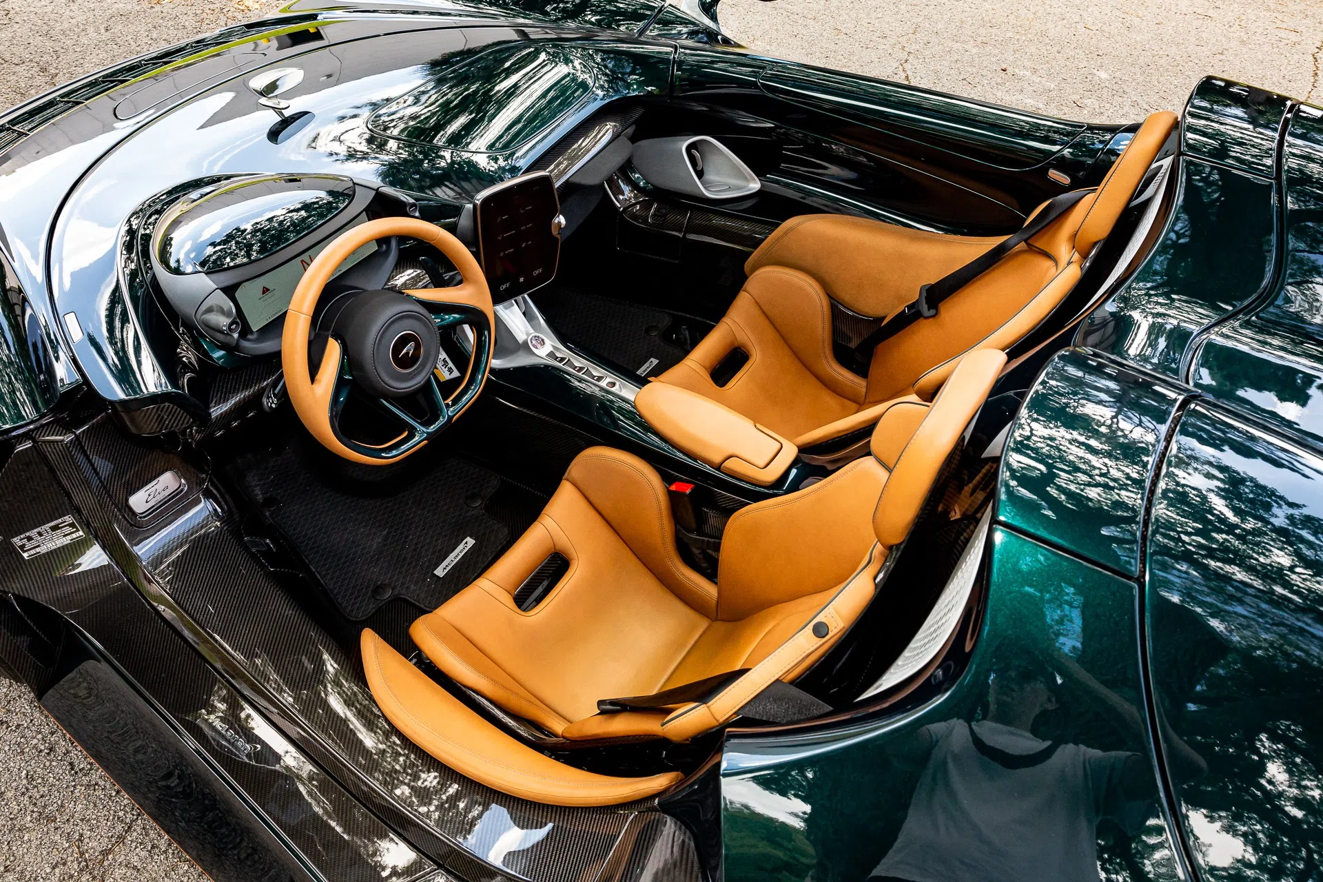 2021 McLaren Elva interior, seats, MSO Cortado Tan