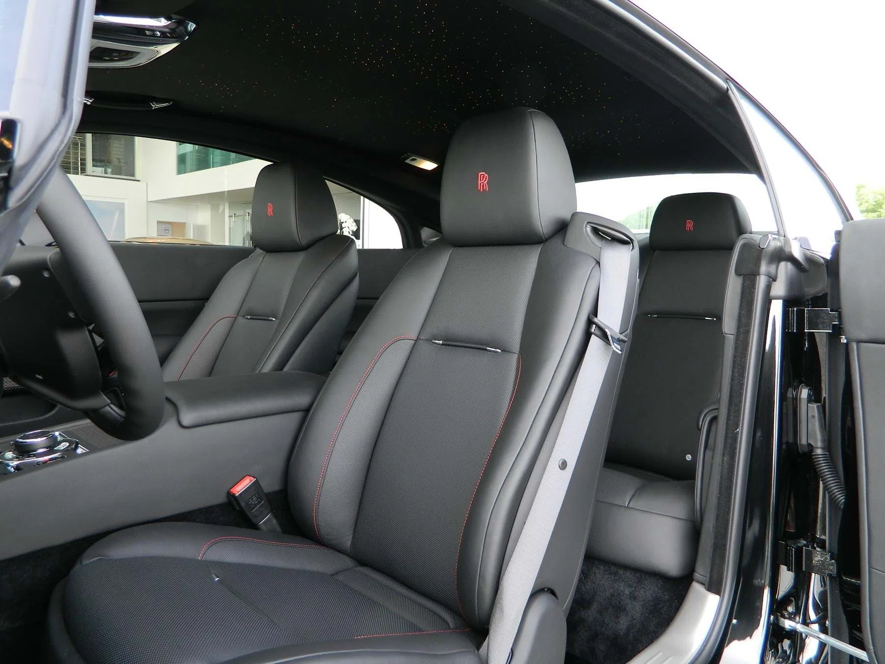2017 Rolls-Royce Wraith Black Badge Diamond Black interior, seats, Black & Mugello Red