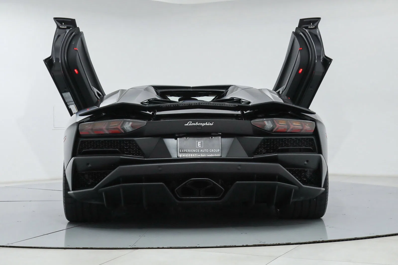 2018 Lamborghini Aventador S, rear three-quarter view
