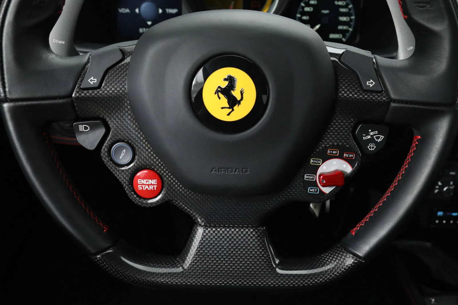 2015 Ferrari 458 Italia interior, steering wheel
