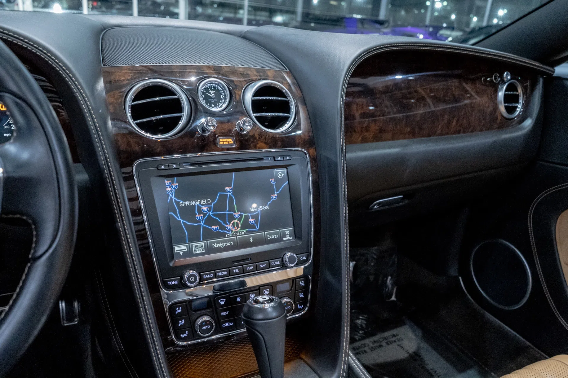 2017 Bentley Continental GTC V8 interior, dashboard, SADDLE