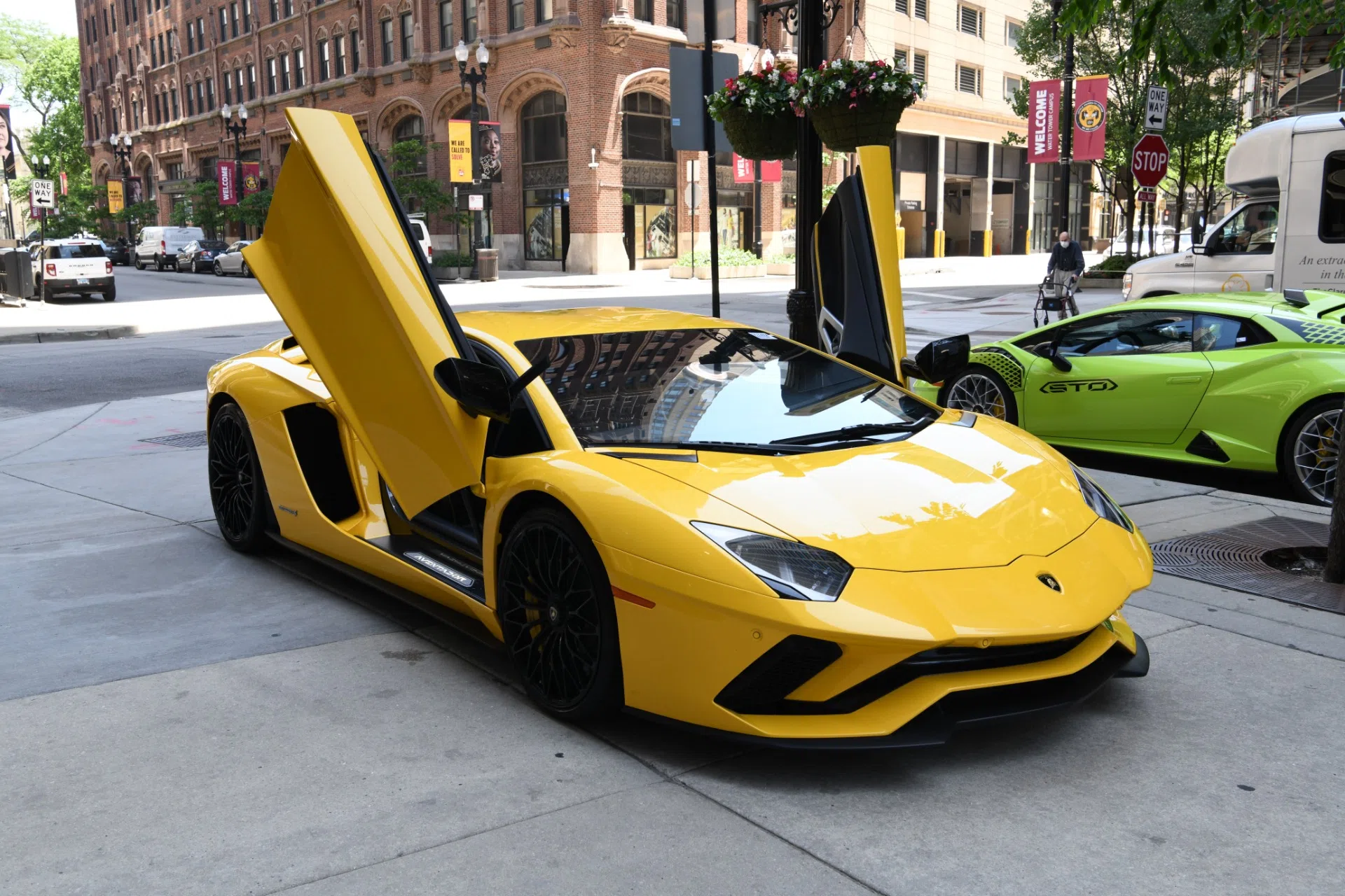 2018 Lamborghini Aventador LP 740-4 S for sale, exterior, New Giallo Orion