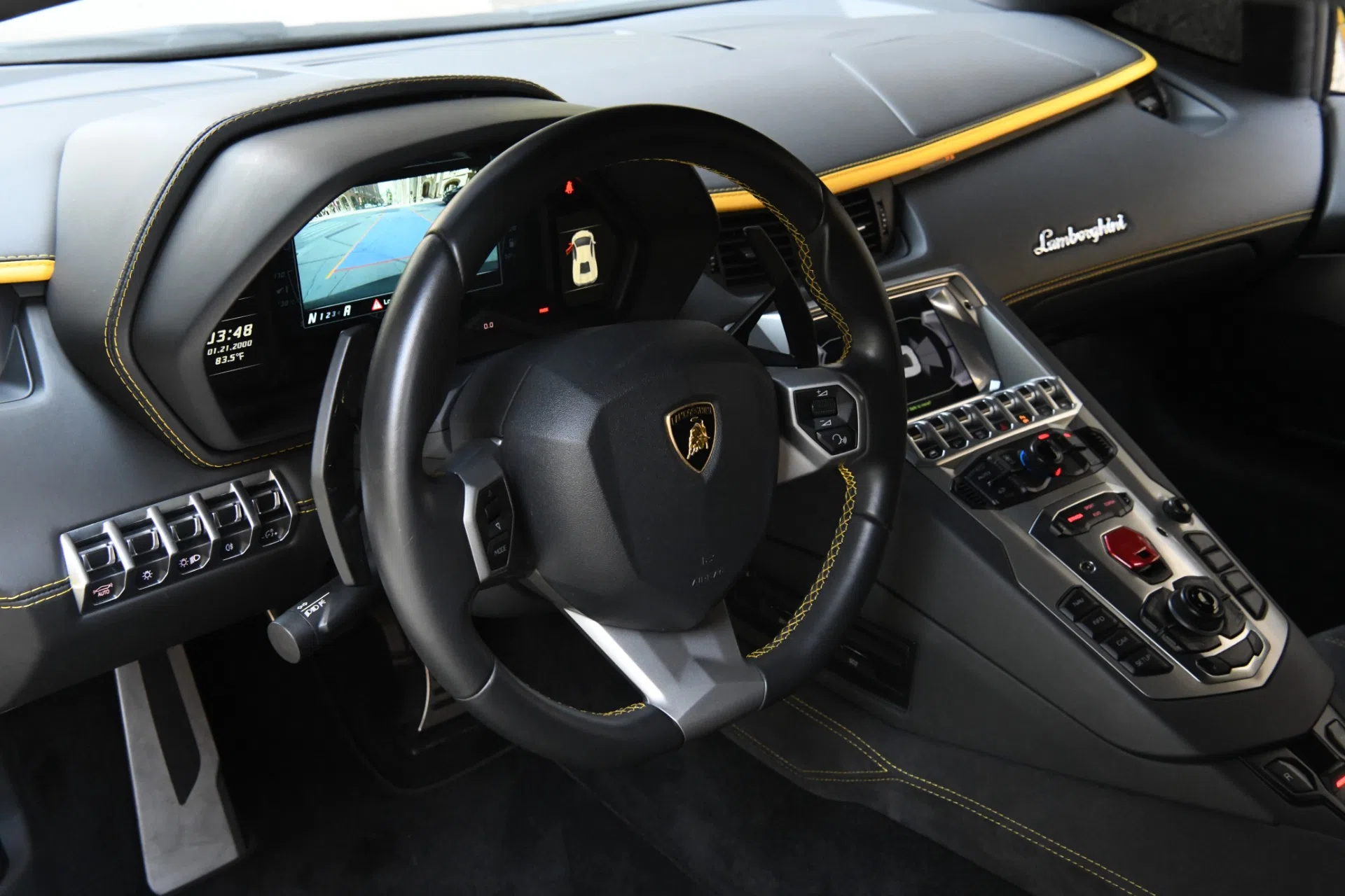 2018 Lamborghini Aventador LP 740-4 S interior, dashboard, Nero