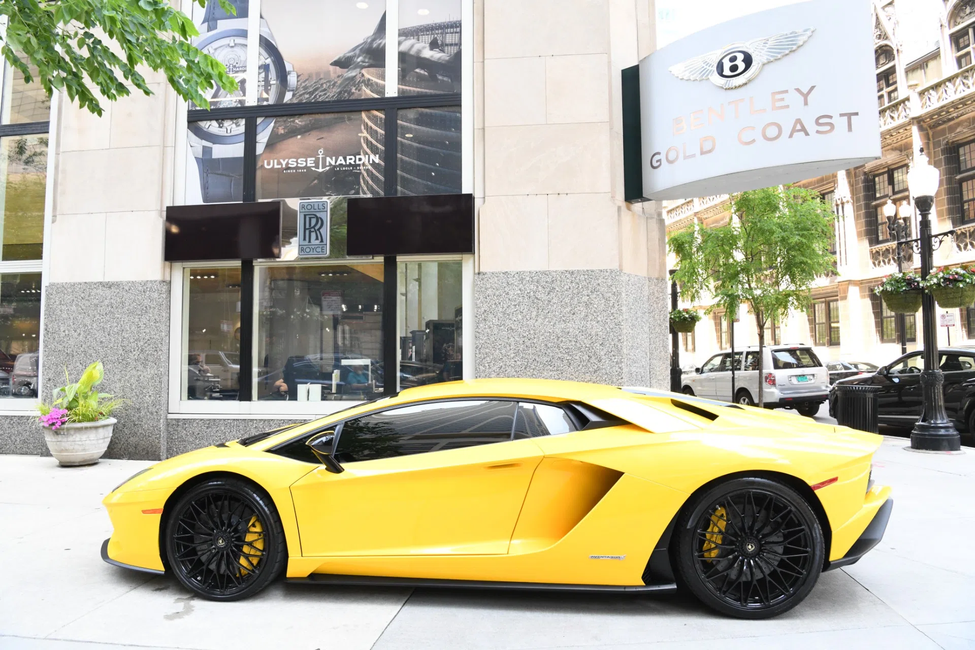 2018 Lamborghini Aventador LP 740-4 S for sale, exterior, New Giallo Orion
