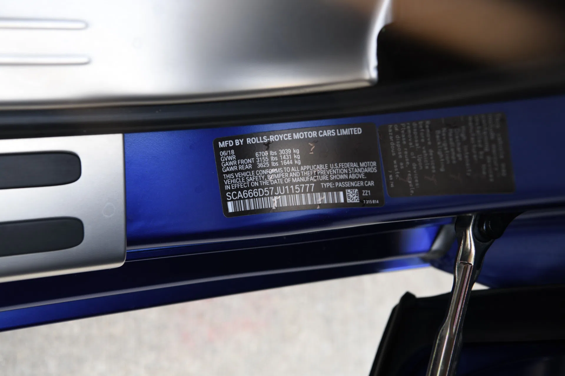 2018 Rolls Royce Black Badge Dawn for sale, exterior, Iced Salamanca Blue