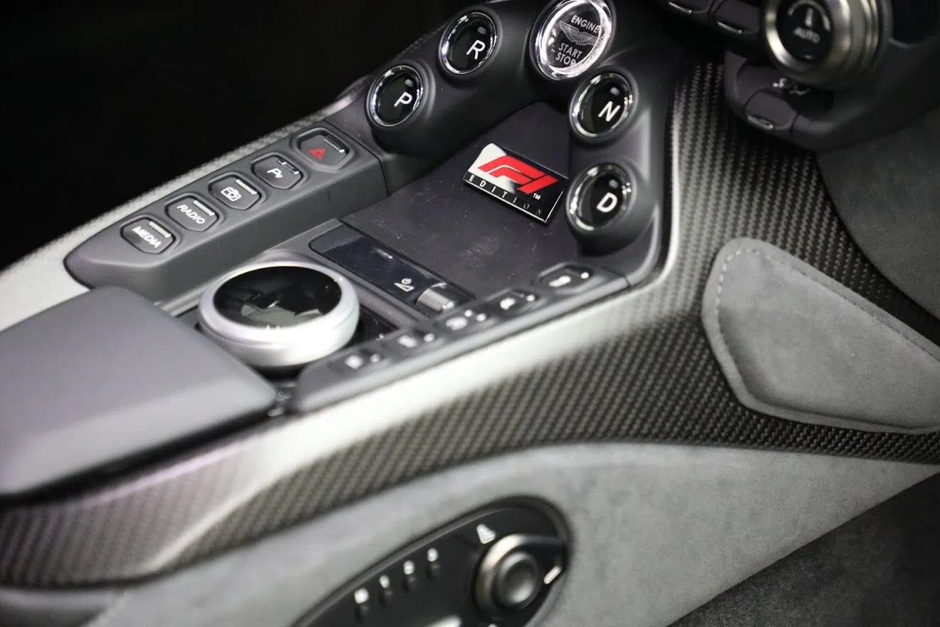 2022 Aston Martin Vantage F1 Edition interior, center console, Black