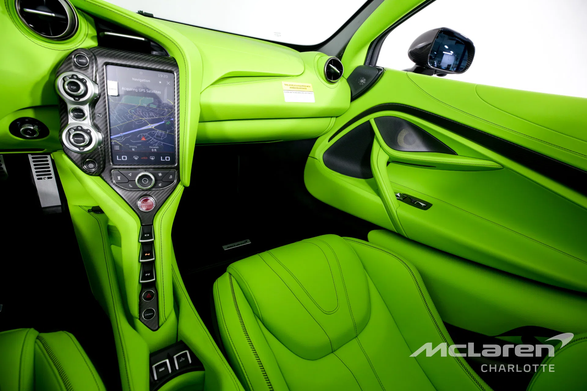 2022 McLaren 720S Spider Performance interior, GREEN (MSO Bespoke Interior)