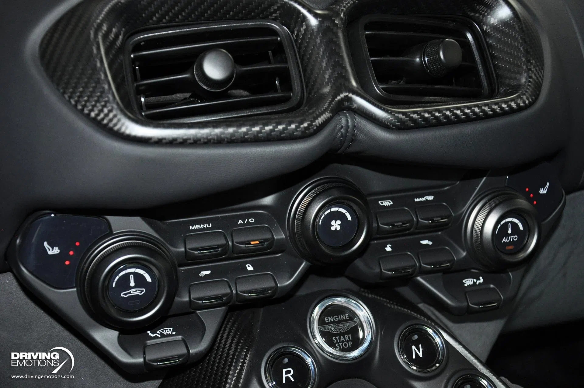 2022 Aston Martin Vantage F1 Edition interior, center console, BLACK