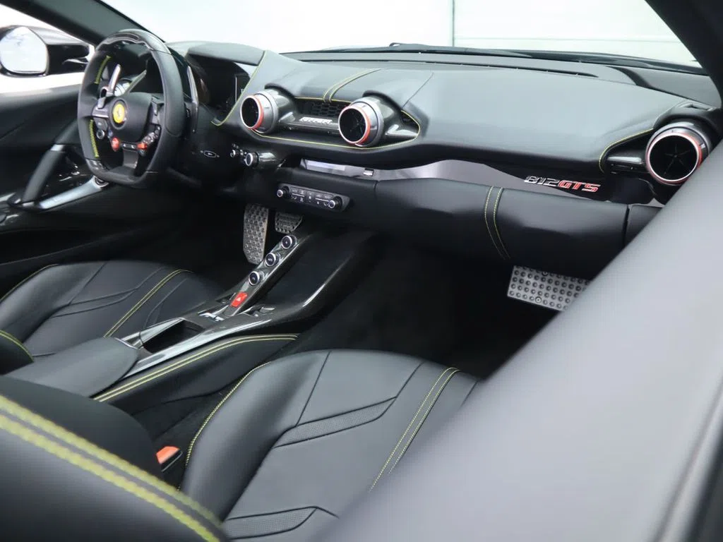 2021 Ferrari 812 GTS interior, Nero, Leather