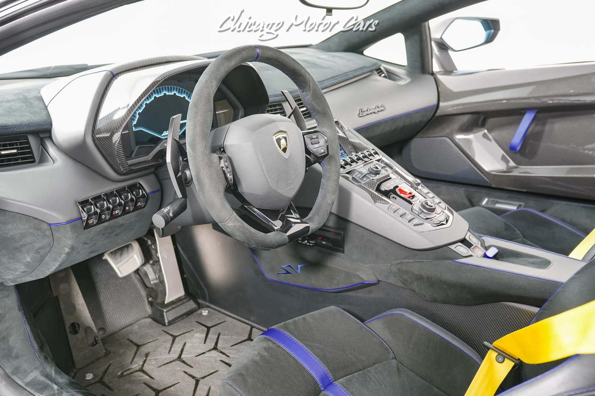 2017 Lamborghini Aventador LP750-4 SV interior, NERO ADE