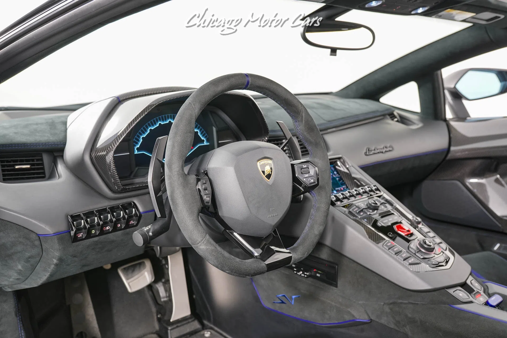 2017 Lamborghini Aventador LP750-4 SV interior, dashboard, NERO ADE