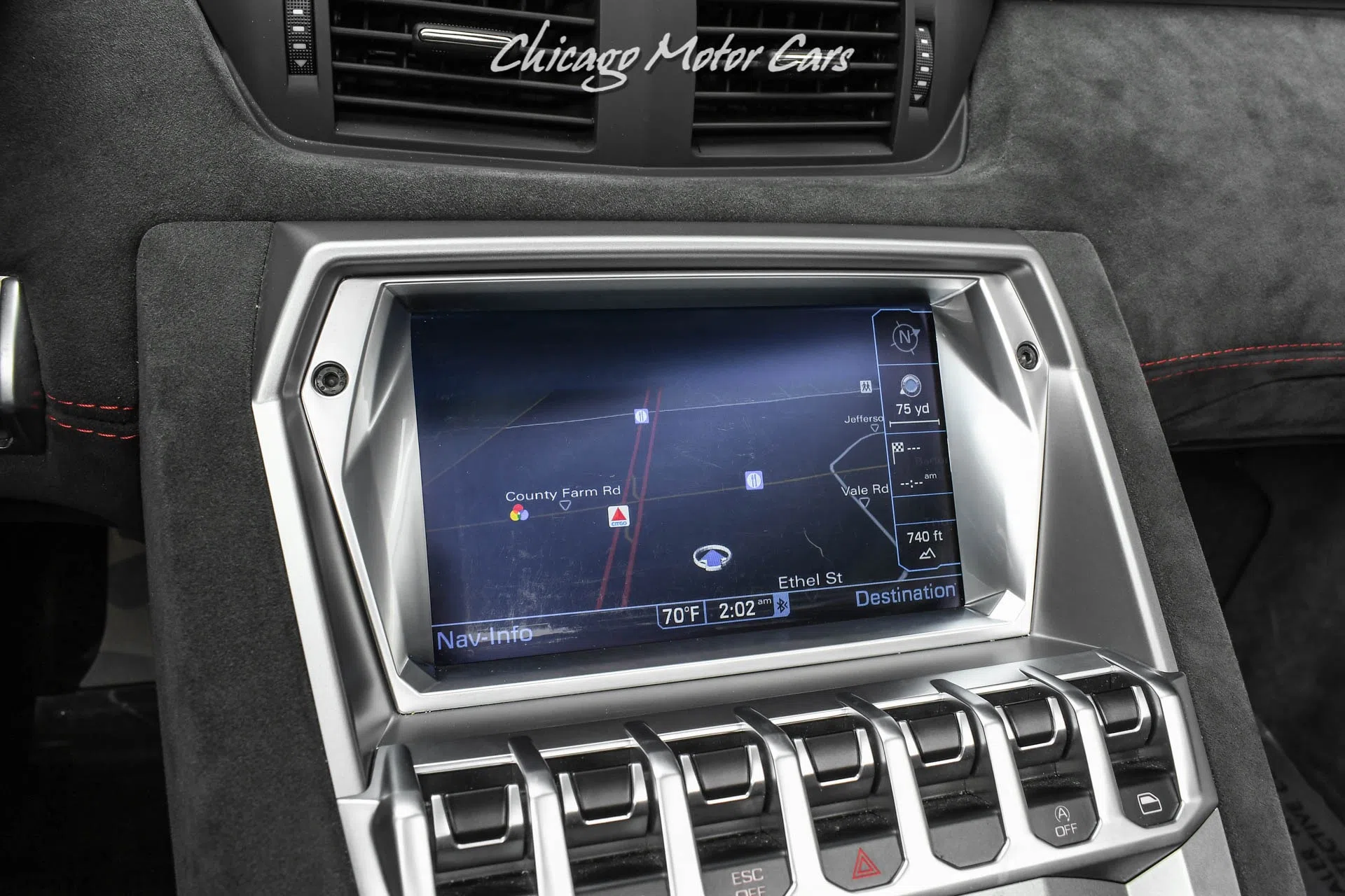 2016 Lamborghini Aventador LP700-4 Pirelli Edition interior, center console, NERO ADE
