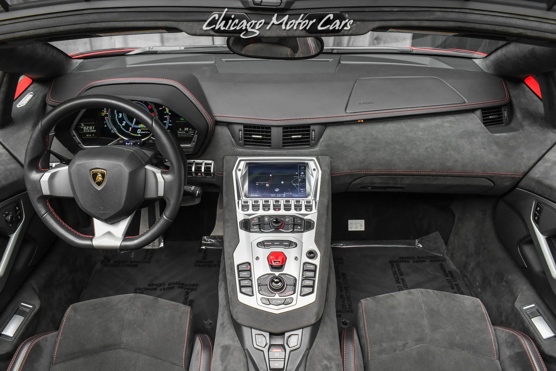2016 Lamborghini Aventador LP700-4 Pirelli Edition interior, NERO ADE