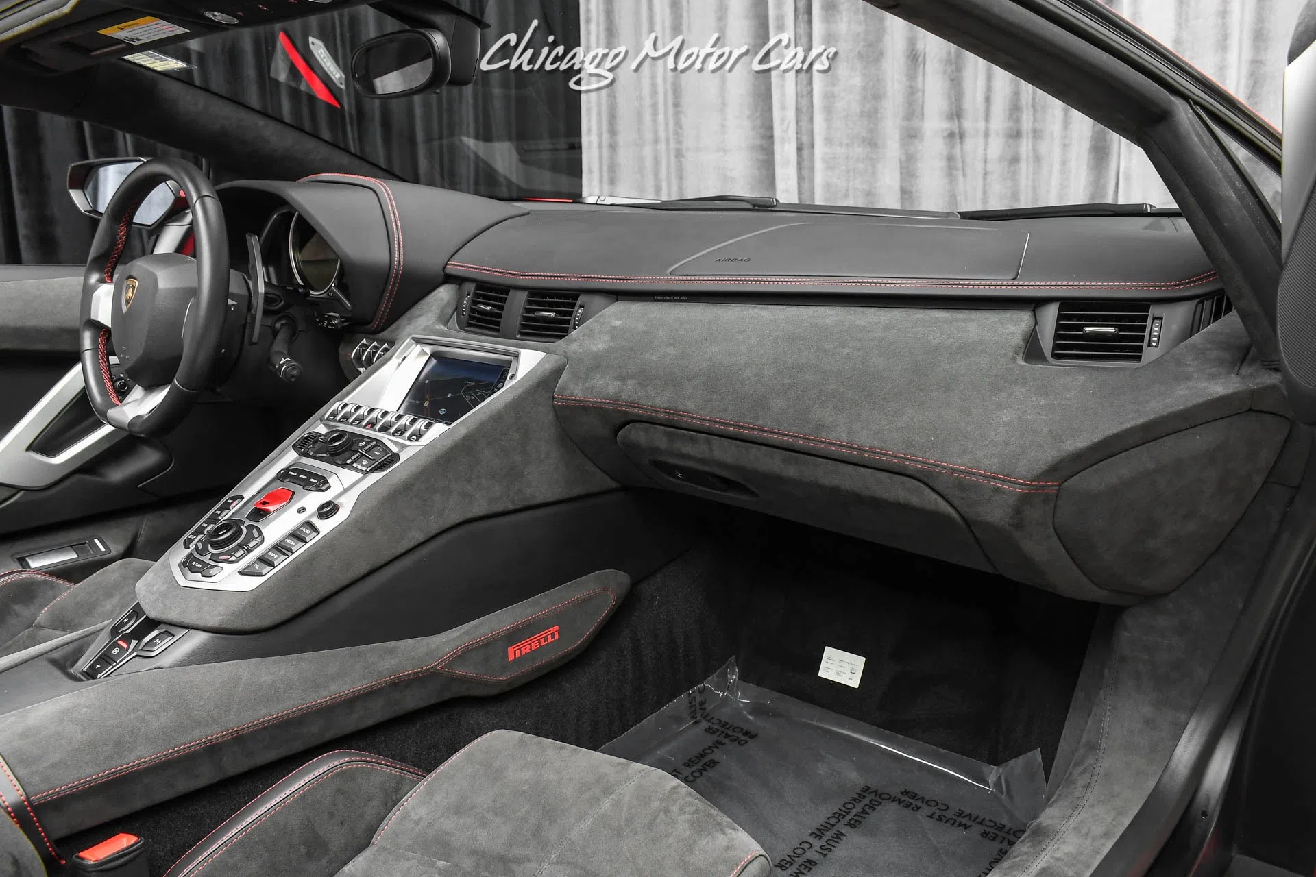 2016 Lamborghini Aventador LP700-4 Pirelli Edition interior, NERO ADE