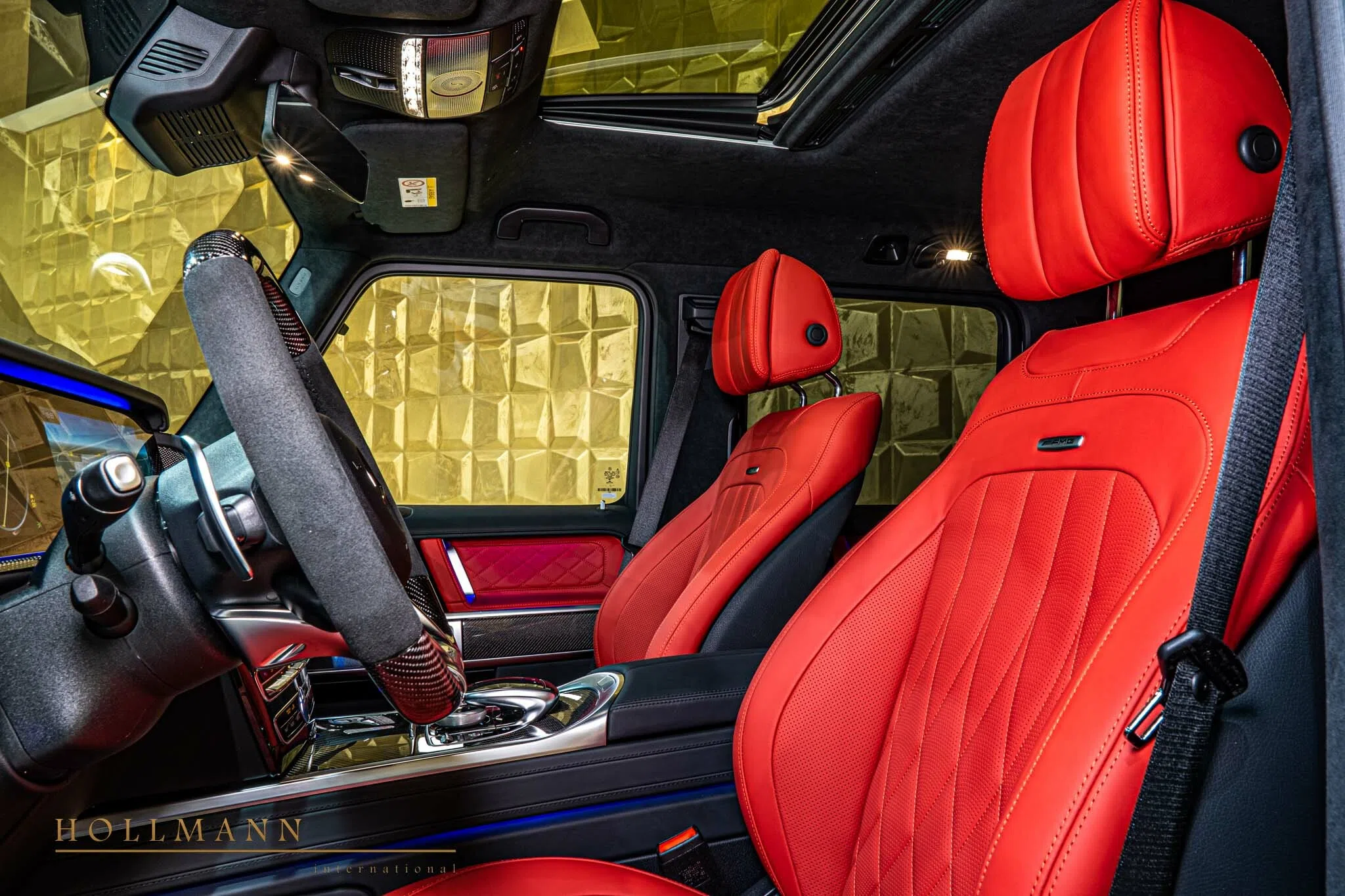 Mercedes-Benz G 63 AMG interior, seats, 827 Leather Classic Red/Black