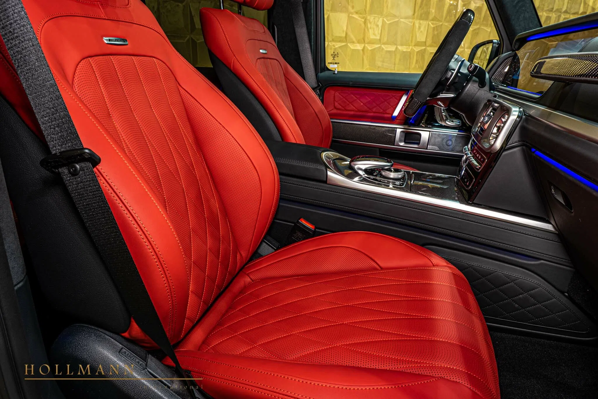 Mercedes-Benz G 63 AMG interior, seats, 827 Leather Classic Red/Black