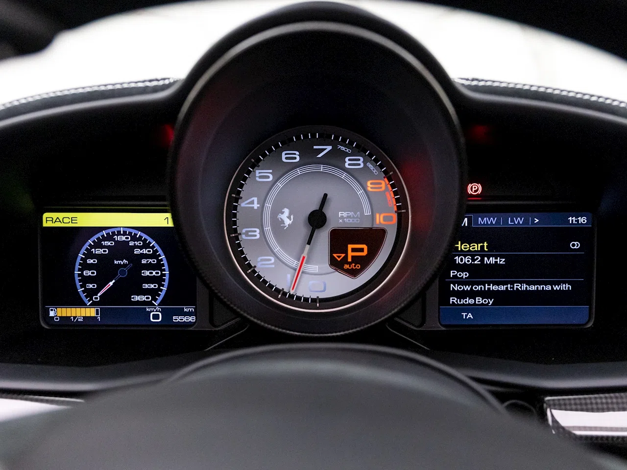 2016 Ferrari 458 Speciale Aperta interior, Nera Alcantara & 3D Fabric