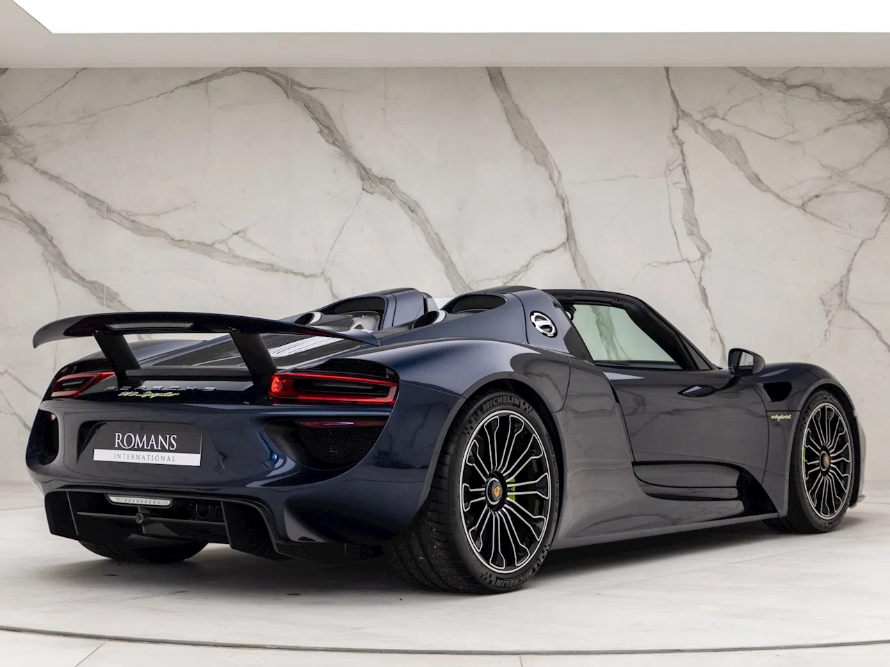 2015 Porsche 918 Spyder for sale, exterior, Dark Blue Metallic