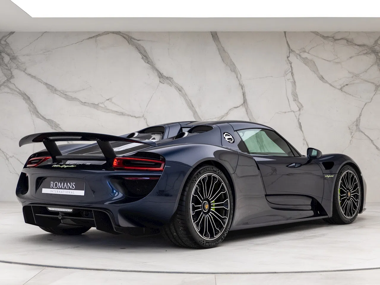 2015 Porsche 918 Spyder for sale, exterior, Dark Blue Metallic
