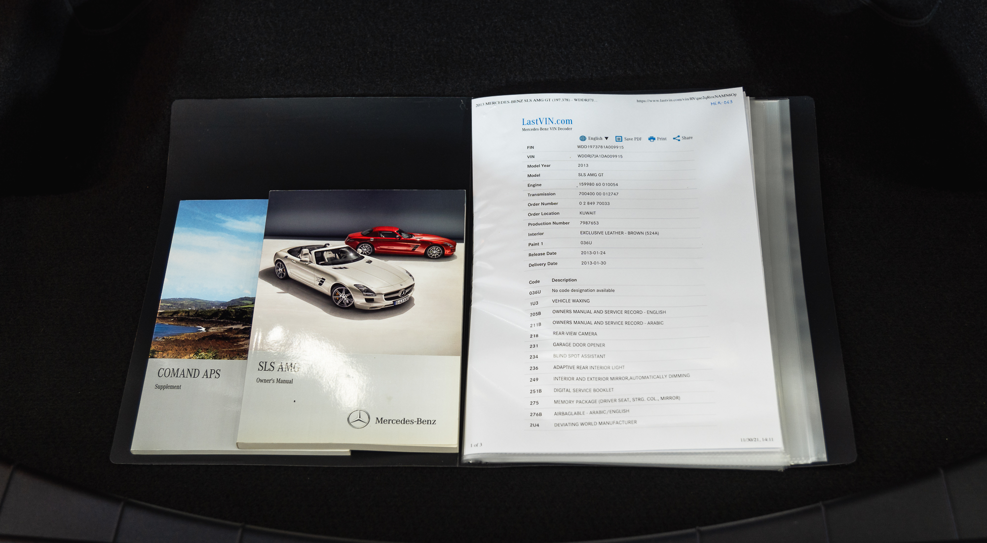 2013 MERCEDES SLS AMG GT DESIGNO, 18/20