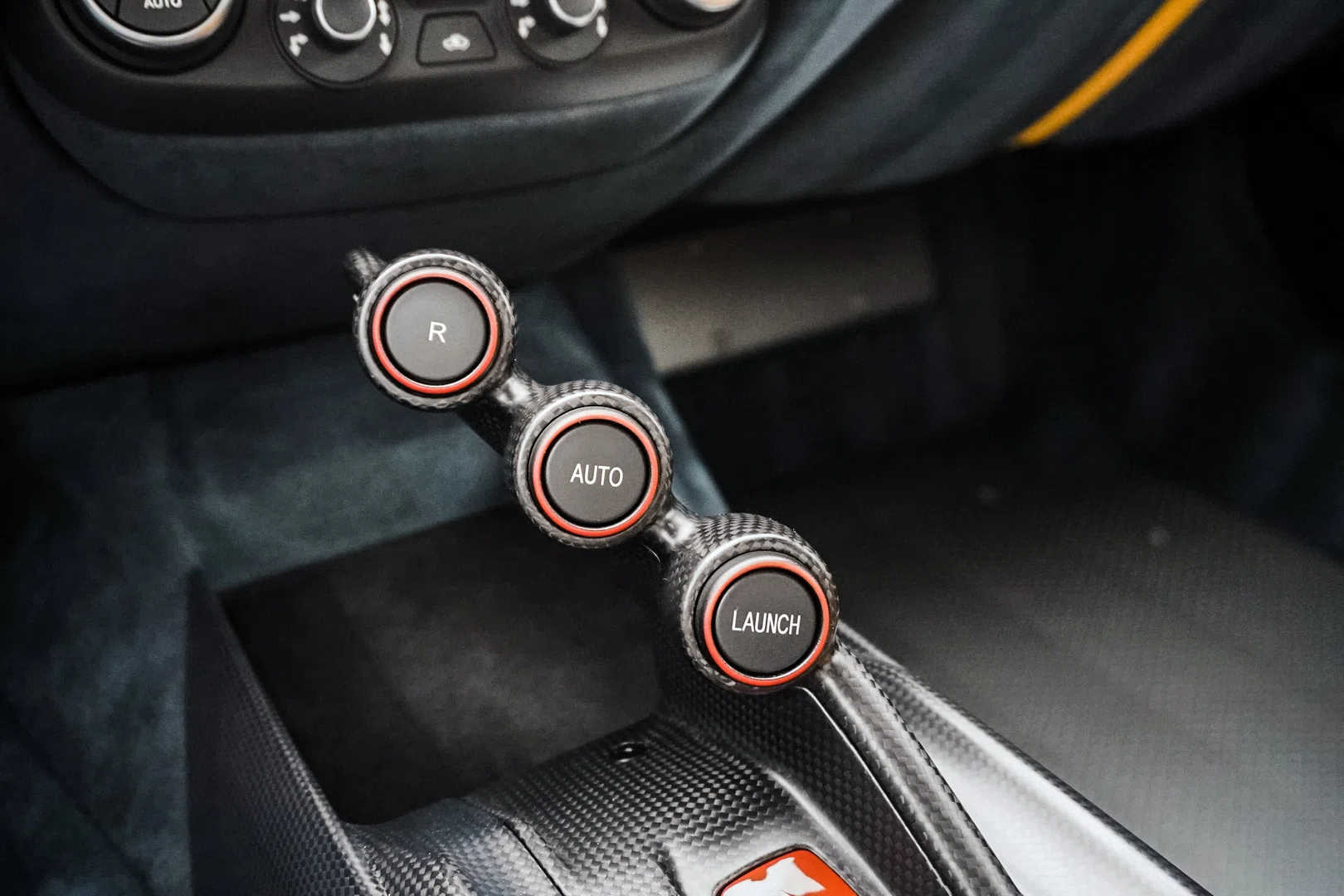 2017 Ferrari F12tdf interior, center console, Black