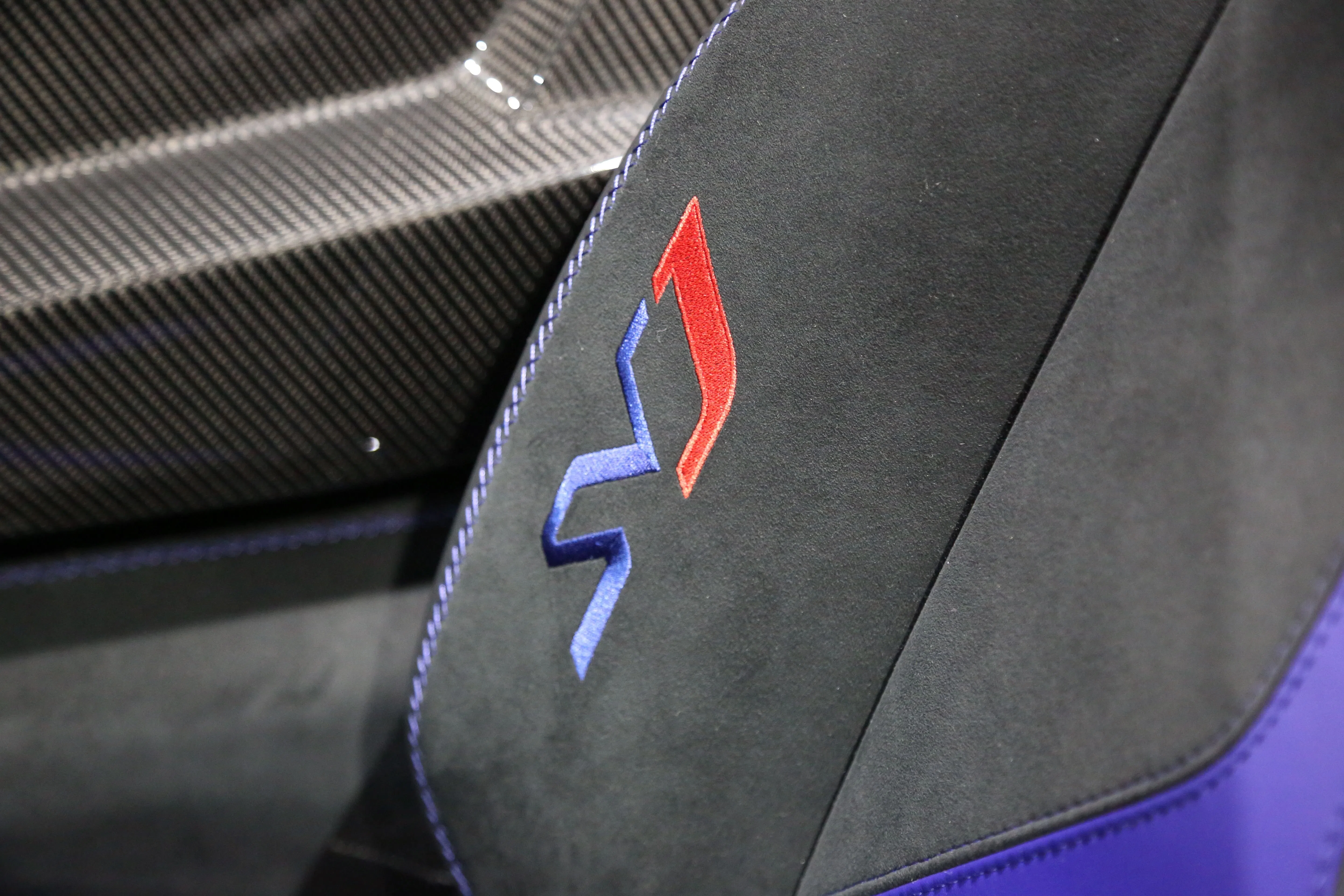2020 Lamborghini Aventador SVJ Roadster interior, Black with deviated stitching and trim