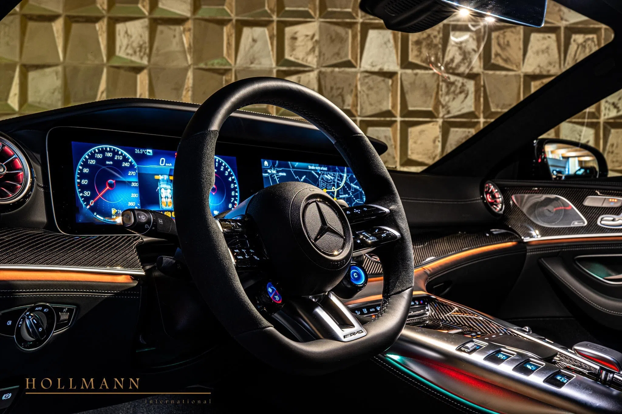 2022 Mercedes-Benz AMG GT 63 S E PERFORMANCE interior, dashboard, Black+Anthracite