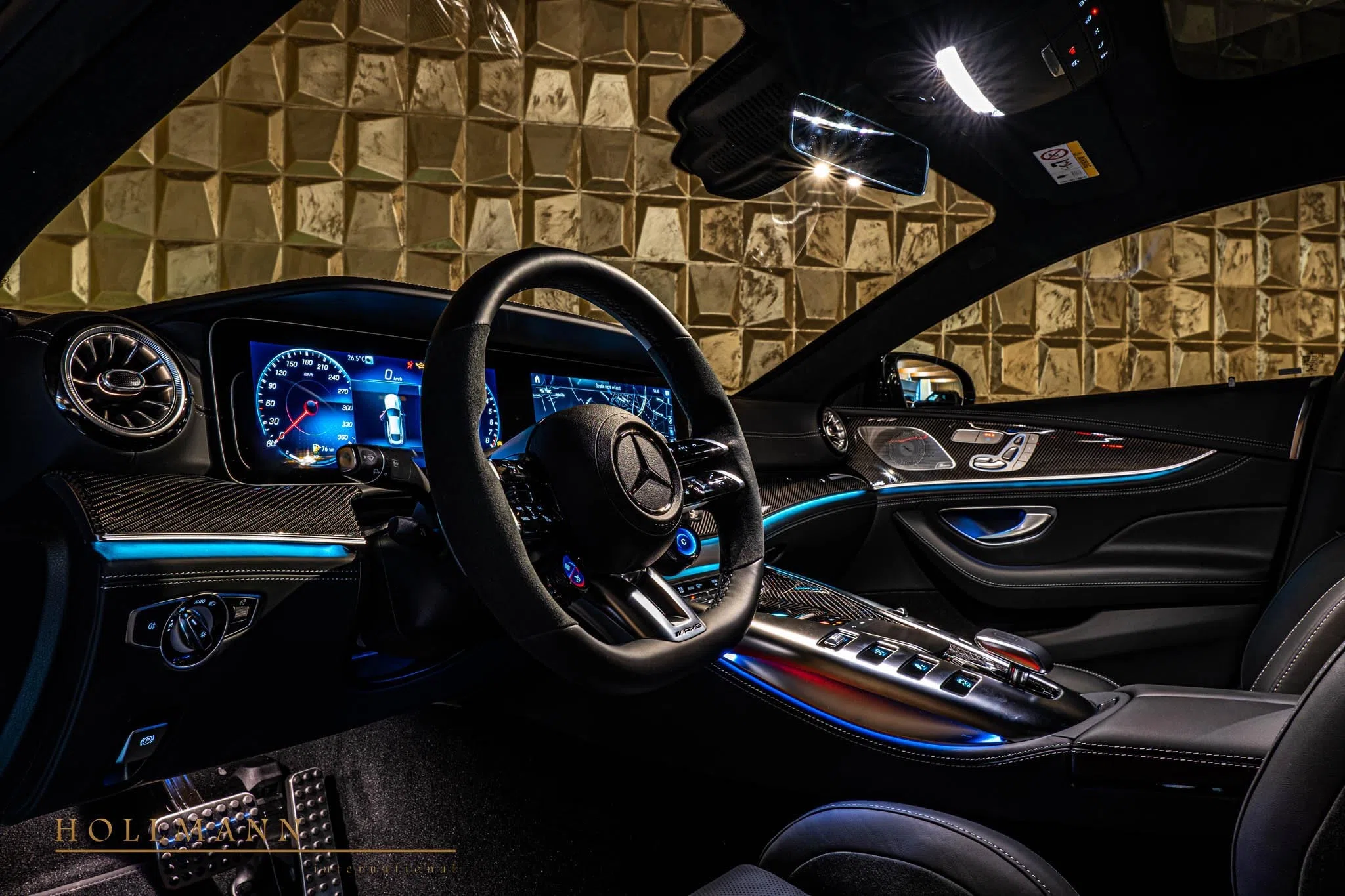 2022 Mercedes-Benz AMG GT 63 S E PERFORMANCE interior, dashboard, Black+Anthracite