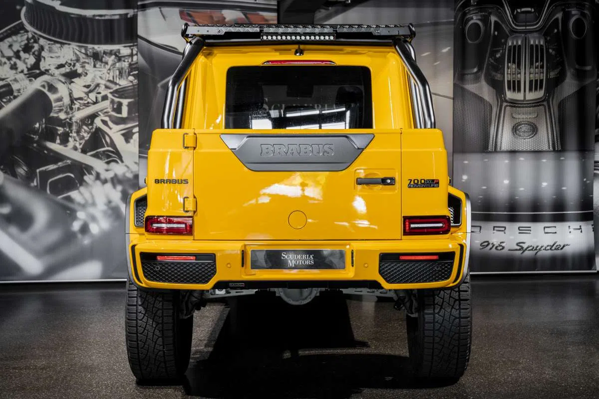 2018 BRABUS XLP 700 Adventure, rear three-quarter view, Melonen Gelb