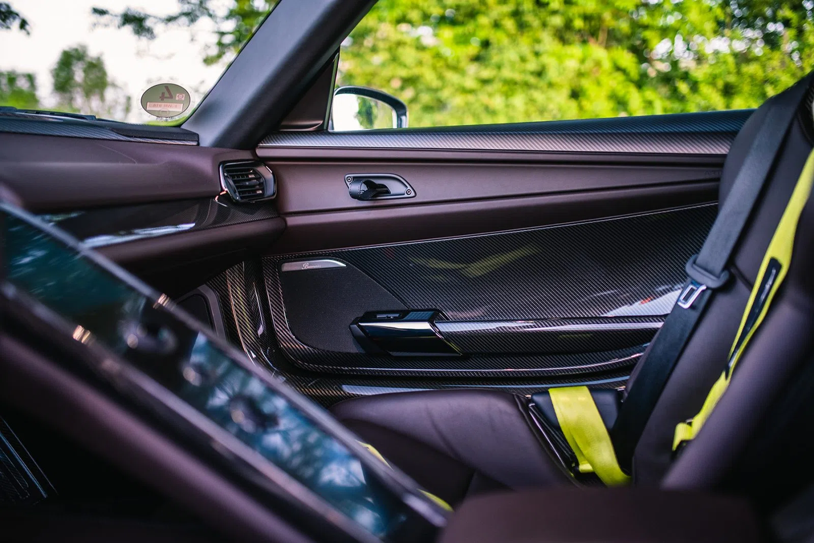 2015 Porsche 918 Spyder Weissach interior, door panel