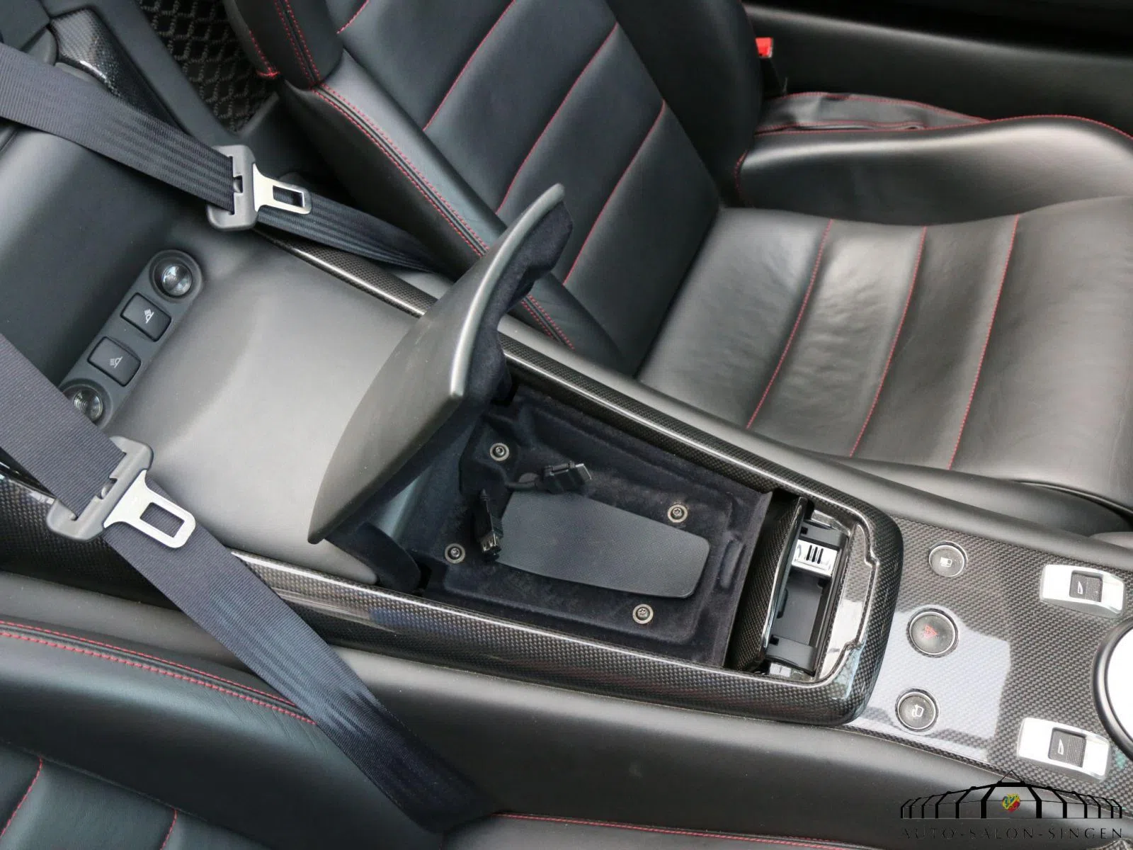 2013 Lamborghini Murciélago LP 640 Roadster interior, center console, Black