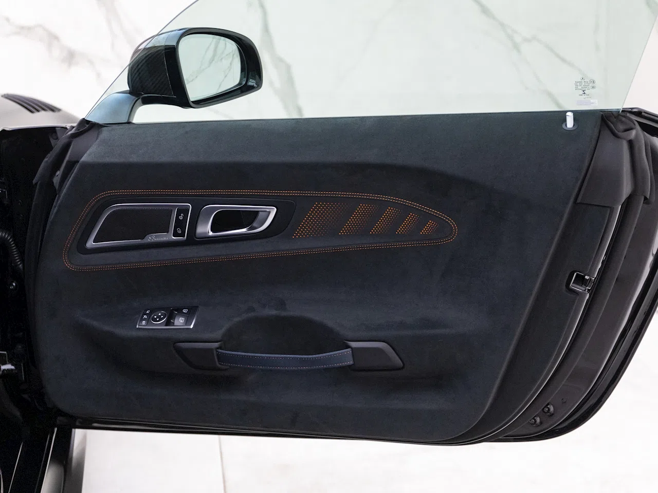 2022 Mercedes-Benz AMG BT Black Series interior, door panel, Black Leather & DINAMICA