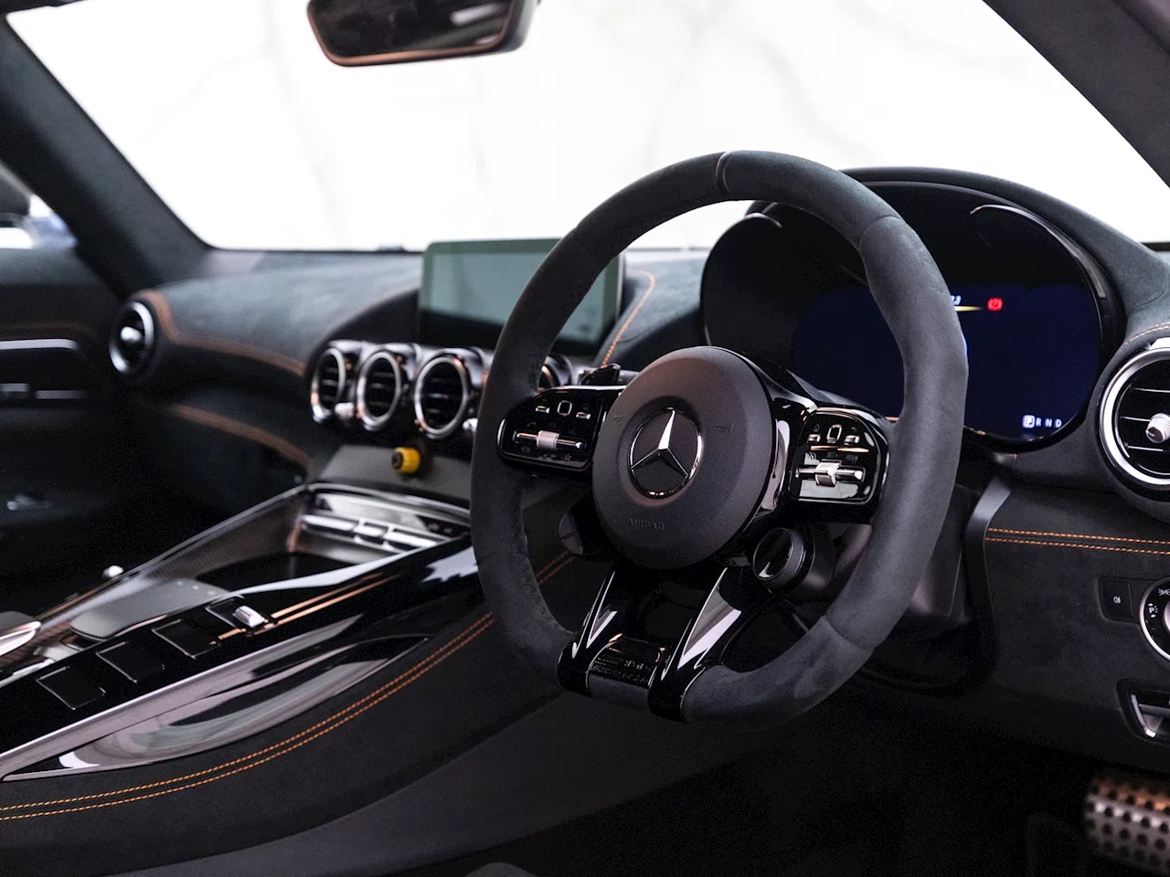 2022 Mercedes-Benz AMG BT Black Series interior, dashboard, Black Leather & DINAMICA