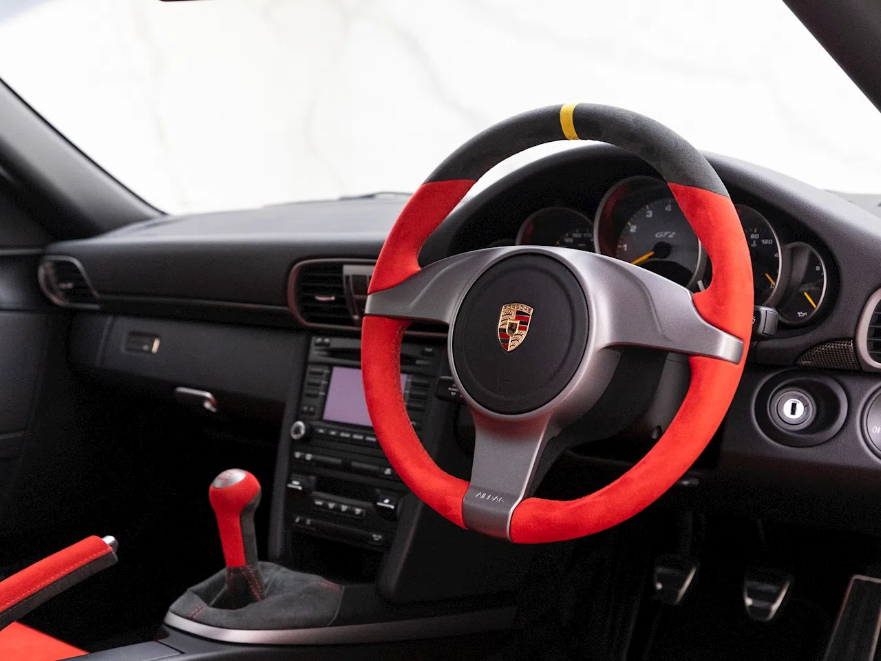 2011 Porsche 911 (997) GT2 RS interior, Black Leather & Red Alcantara