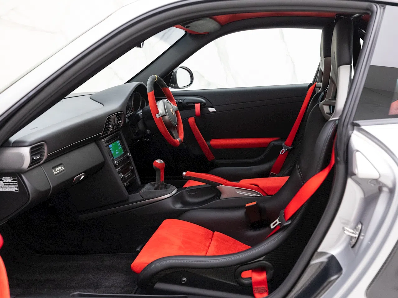 2011 Porsche 911 (997) GT2 RS interior, Black Leather & Red Alcantara