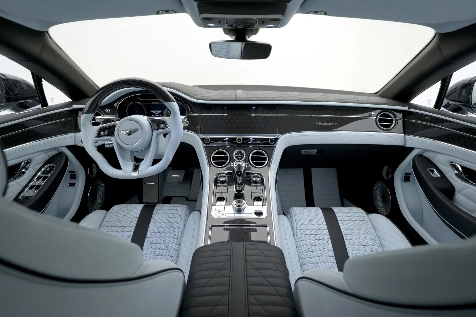 2019 Mansory Continental GT interior, MANSORY Fine Leather Blue