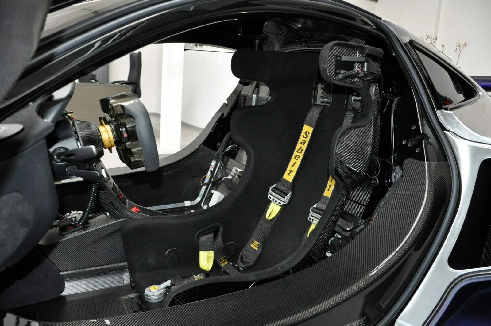 2016 McLaren P1 GTR MSO interior, Black Alcantara