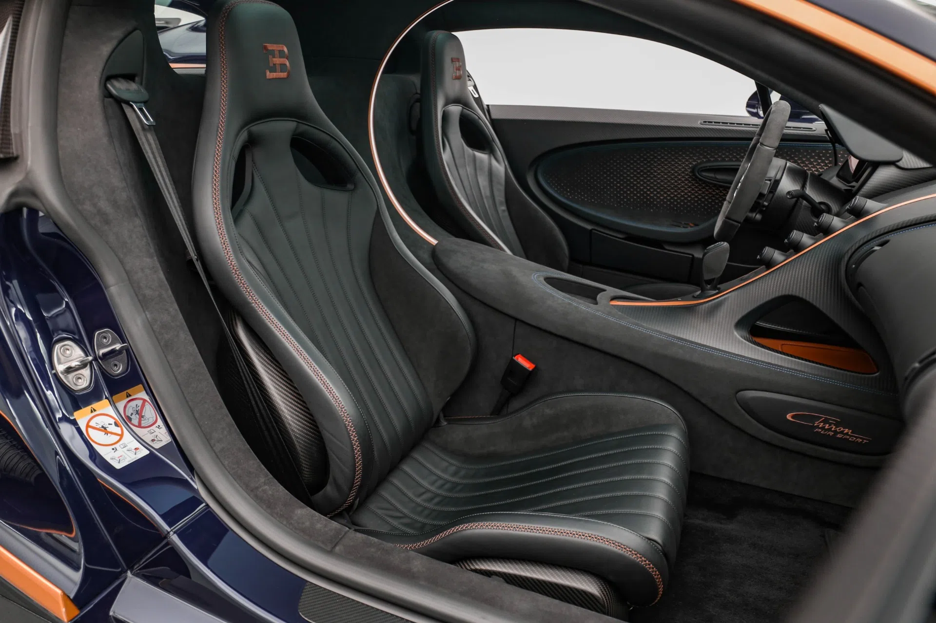 2021 Bugatti Chiron Pur Sport interior, seats
