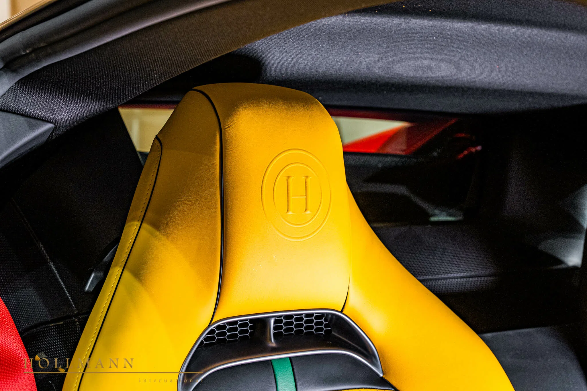 2022 Ferrari SF90 Stradale interior, Customized Interior yellow