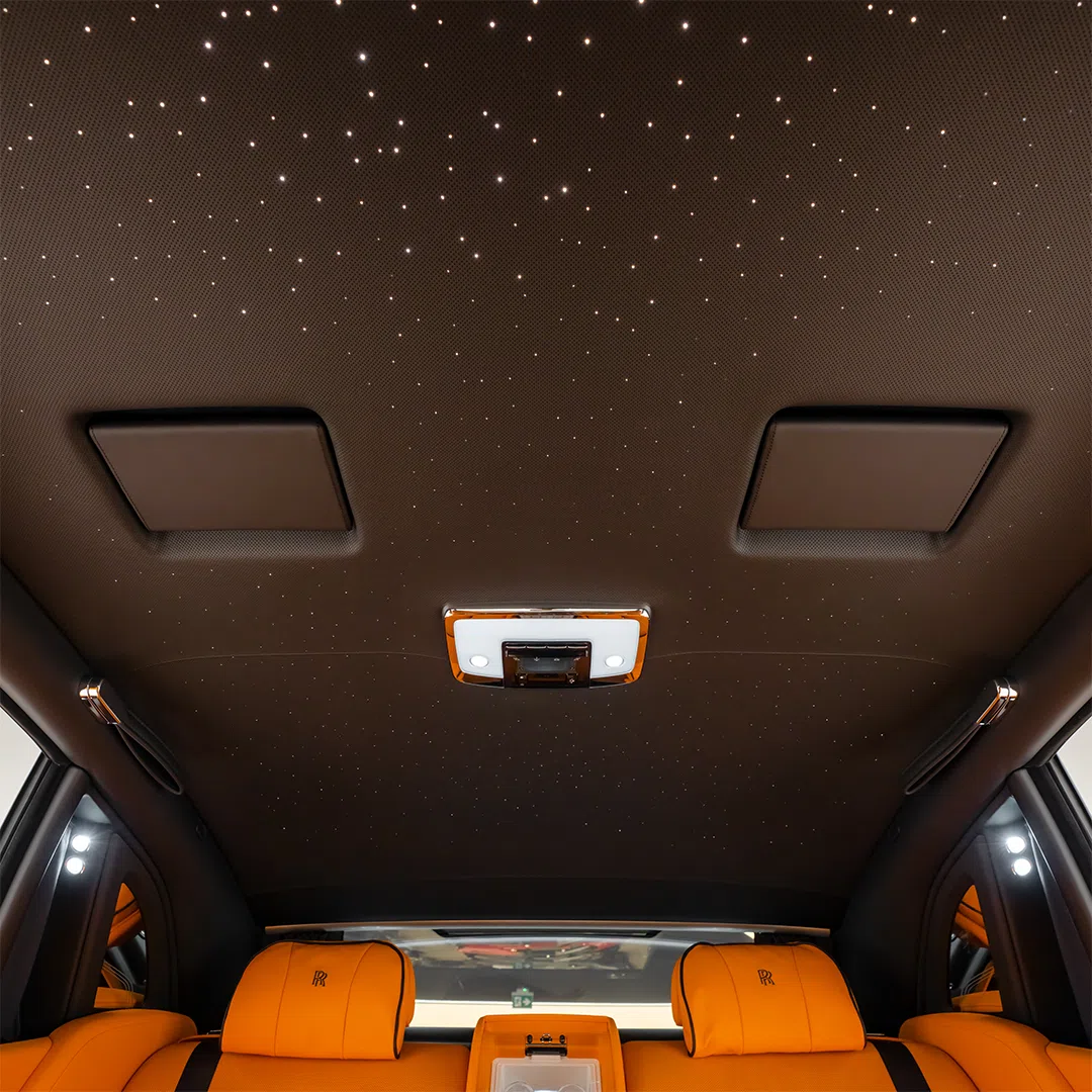 2022 Rolls-Royce Phantom VIII EWB interior, seats, Orange