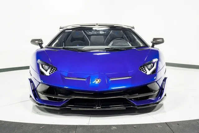 2020 Lamborghini Aventador SVJ Roadster for sale, exterior, Blu Sideris