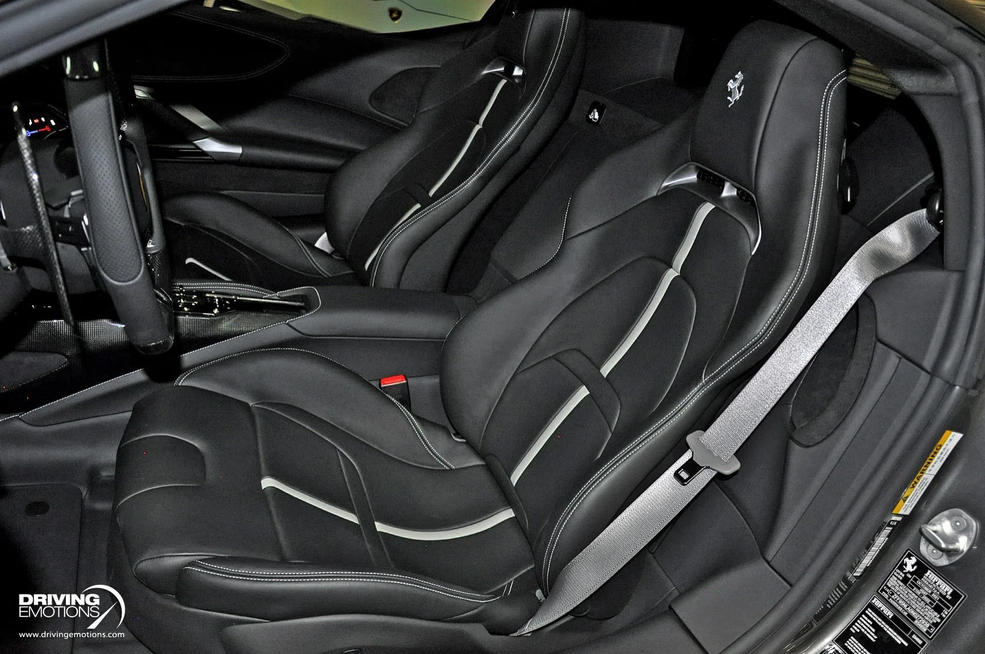 2022 Ferrari SF90 Stradale interior, seats, Nero, Leather