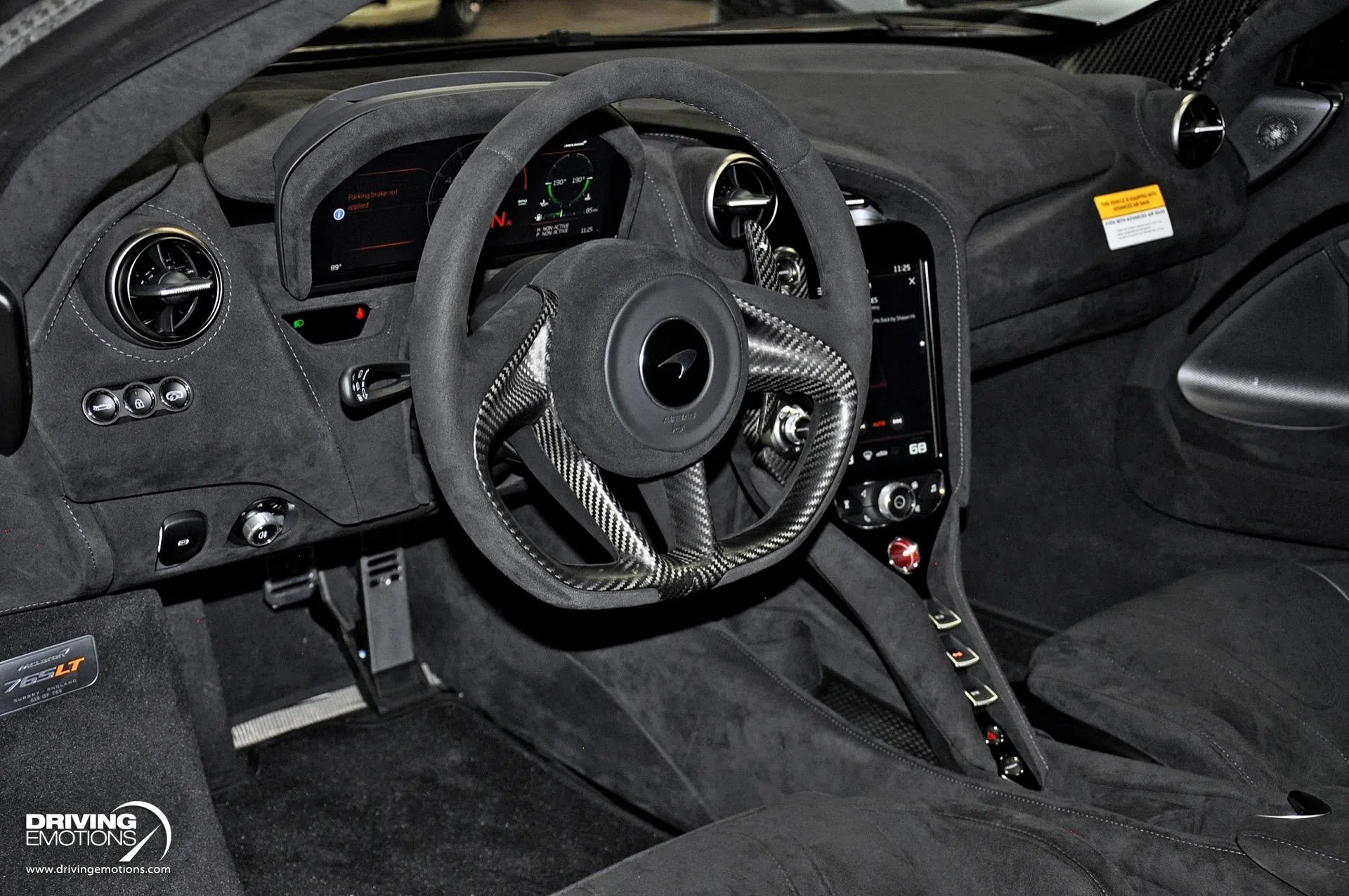 2021 McLaren 765LT interior, Black