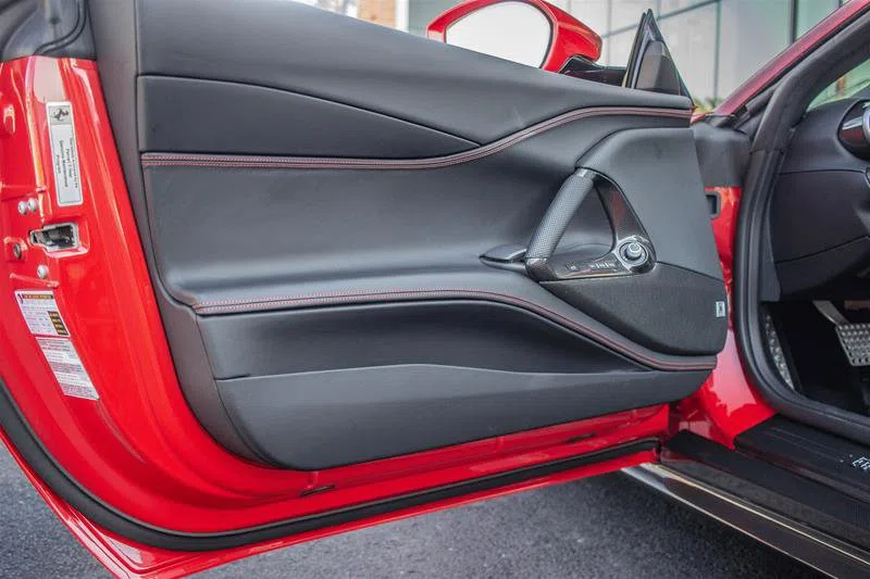 2021 Ferrari 812 GTS interior, door panel, NERO