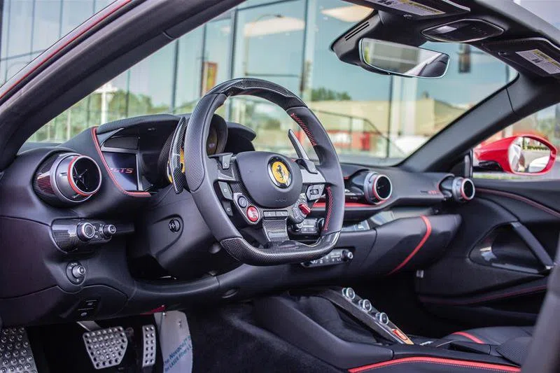 2021 Ferrari 812 GTS interior, dashboard, NERO