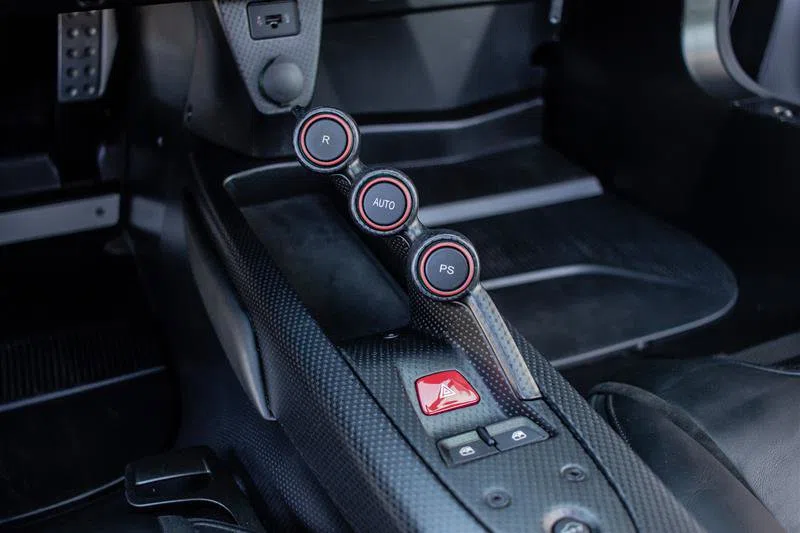 2015 Ferrari LaFerrari interior, center console, NERO